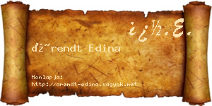 Árendt Edina névjegykártya
