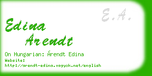edina arendt business card